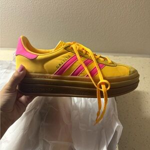 Adidas Gazelle Bold Shoes - Spark / Lucid Pink / Spark